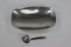 Keswick School of Industrial Art. A Firth Staybrite Stainless Steel Preserve Dish & Spoon - Thumbnail 13