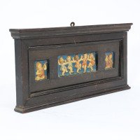 Ellen Mary Rope for Della Robbia Pottery. A Small Picture Frame with Three Plaster Plaques - Thumbnail 2