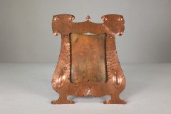 J & F Pool, Arts & Crafts Hammered Copper Picture Frame with Writhen Stand - Thumbnail 2