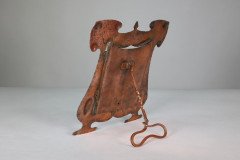 J & F Pool, Arts & Crafts Hammered Copper Picture Frame with Writhen Stand - Thumbnail 4