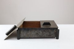 Georg Nilsson by Gero, Zeist. An Art Deco Silver Plated Jewelry Box with Two Compartments - Thumbnail 7
