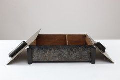 Georg Nilsson by Gero, Zeist. An Art Deco Silver Plated Jewelry Box with Two Compartments - Thumbnail 8