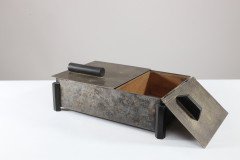Georg Nilsson by Gero, Zeist. An Art Deco Silver Plated Jewelry Box with Two Compartments - Thumbnail 9