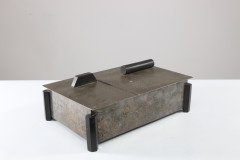 Georg Nilsson by Gero, Zeist. An Art Deco Silver Plated Jewelry Box with Two Compartments - Thumbnail 4
