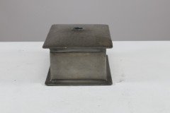 Liberty & Co., an Arts & Crafts Cedar Lined Pewter Jewelry Box with an Abalone Blue Semi-precious Stone - Thumbnail 3