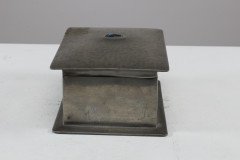 Liberty & Co., an Arts & Crafts Cedar Lined Pewter Jewelry Box with an Abalone Blue Semi-precious Stone - Thumbnail 5