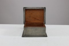 Liberty & Co., an Arts & Crafts Cedar Lined Pewter Jewelry Box with an Abalone Blue Semi-precious Stone - Thumbnail 9