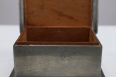 Liberty & Co., an Arts & Crafts Cedar Lined Pewter Jewelry Box with an Abalone Blue Semi-precious Stone - Thumbnail 14