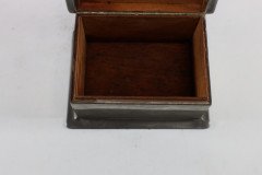 Liberty & Co., Arts & Crafts Cedar Lined Pewter Jewellery Box with Abalone Blue Semi-precious Stone - Thumbnail 15