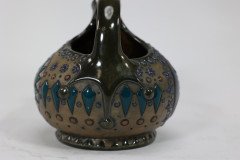 Imperial Amphora Austrian Art Nouveau wine jug with Father Christmas & tree - Thumbnail 11