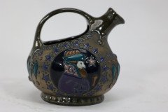 Imperial Amphora Austrian An Art Nouveau wine jug with Father Christmas & a tree - Thumbnail 12