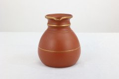 Prattware. A Gothic Revival Terracotta Jug with Gilded Line Decoration - Thumbnail 5