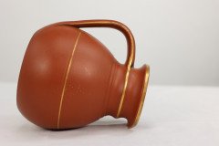 Prattware. A Gothic Revival Terracotta Jug with Gilded Line Decoration - Thumbnail 14