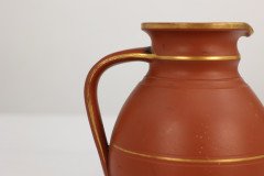Prattware. A Gothic Revival Terracotta Jug with Gilded Line Decoration - Thumbnail 11