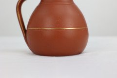 Prattware. A Gothic Revival Terracotta Jug with Gilded Line Decoration - Thumbnail 12