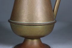 A Large Gothic Revival Heavy Brass Jug with a Simple Angular Form & Handle - Thumbnail 13