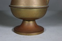 A Large Gothic Revival Heavy Brass Jug with a Simple Angular Form & Handle - Thumbnail 15
