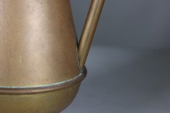 A Large Gothic Revival Heavy Brass Jug with a Simple Angular Form & Handle - Thumbnail 14