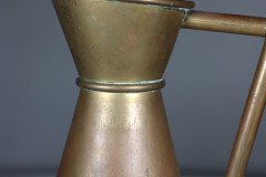 A Large Gothic Revival Heavy Brass Jug with a Simple Angular Form & Handle - Thumbnail 11