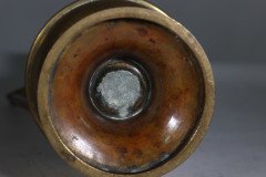 A Large Gothic Revival Heavy Brass Jug with a Simple Angular Form & Handle - Thumbnail 16