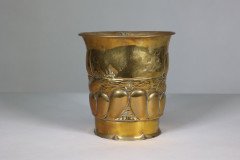 Margaret Gilmour School. An Arts & Crafts Brass Planter with a Galleon at Sea - Thumbnail 5