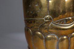 Margaret Gilmour School, Arts & Crafts Brass Planter with Galleon Scene - Thumbnail 13