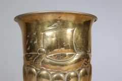 Margaret Gilmour School, Arts & Crafts Brass Planter with Galleon Scene - Thumbnail 20