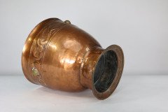 Alexander Ritchie of Iona Style. A Large Hand Hammered Heavy Gage Copper Planter - Thumbnail 5