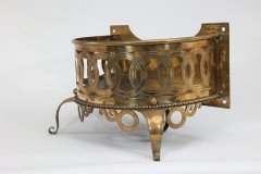Birmingham Guild of Handicraft Attributed, a Gilded Semi-circular Brass Planter - Thumbnail 3