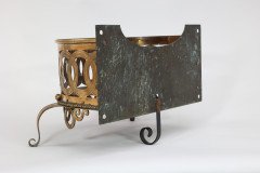 Birmingham Guild of Handicraft Attributed, a Gilded Semi-circular Brass Planter - Thumbnail 5