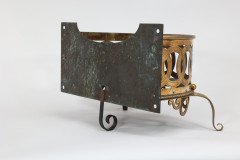Birmingham Guild of Handicraft Attributed, a Gilded Semi-circular Brass Planter - Thumbnail 7