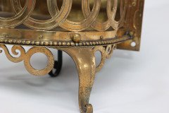 Birmingham Guild of Handicraft Attributed, a Gilded Semi-circular Brass Planter - Thumbnail 11