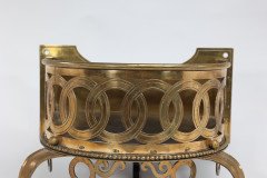 Birmingham Guild of Handicraft Attributed, a Gilded Semi-circular Brass Planter - Thumbnail 12