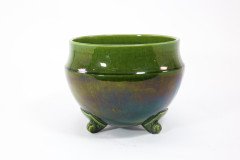 Bretby. An Arts & Crafts Green Planter & Stand Both Stamped Bretby - Thumbnail 7