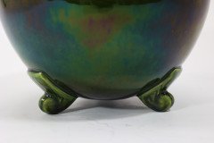 Bretby. An Arts & Crafts Green Planter & Stand Both Stamped Bretby - Thumbnail 12