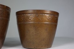 Joseph Sankey & Sons Large Arts & Crafts Copper Planter with Embossed Flower Pod - Thumbnail 10
