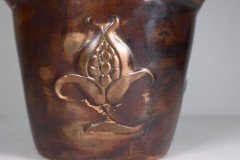 Joseph Sankey & Sons. A Large Arts & Crafts Copper Planter with Embossed Flower Pod - Thumbnail 13