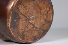 Joseph Sankey & Sons. Large Arts & Crafts Embossed Flower Pod Copper Planter - Thumbnail 16