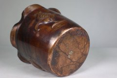 Joseph Sankey & Sons. Large Arts & Crafts Embossed Flower Pod Copper Planter - Thumbnail 15