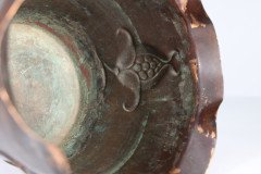 Joseph Sankey & Sons. Large Arts & Crafts Embossed Flower Pod Copper Planter - Thumbnail 14