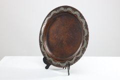 Hugh Wallis. Arts & Crafts Hand Formed Round Copper Plate - Thumbnail 3