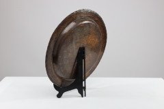 Hugh Wallis. Arts & Crafts Hand Formed Round Copper Plate - Thumbnail 5