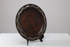 Hugh Wallis. Arts & Crafts Hand Formed Round Copper Plate - Thumbnail 2