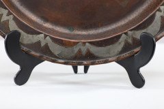 Hugh Wallis. Arts & Crafts Hand Formed Round Copper Plate - Thumbnail 10