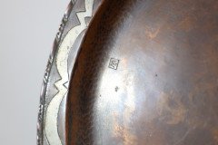 Hugh Wallis. Arts & Crafts Hand Formed Round Copper Plate - Thumbnail 14
