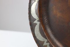 Hugh Wallis. Arts & Crafts Hand Formed Round Copper Plate - Thumbnail 8