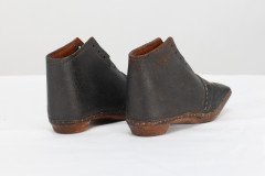 A Perfect Almost Unworn Pair of Period 19th Century Handmade Leather Baby Shoes - Thumbnail 7