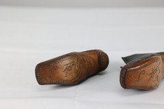 A Perfect Almost Unworn Pair of Period 19th Century Handmade Leather Baby Shoes - Thumbnail 13