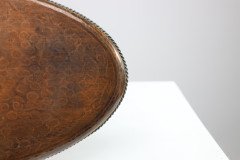 Hugh Wallis. Arts & Crafts Oval Copper Tray with Rope Twist Edge - Thumbnail 14