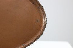 Hugh Wallis. Arts & Crafts Oval Copper Tray with Rope Twist Edge - Thumbnail 15